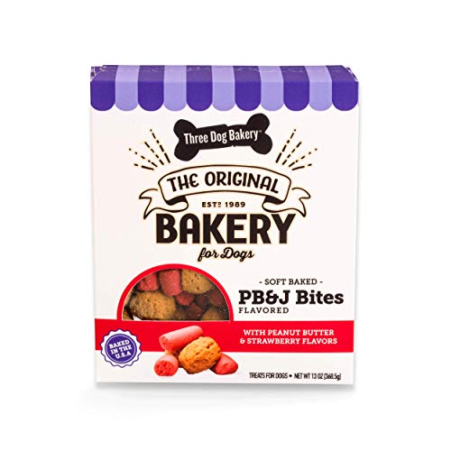 Three Dog Bakery Soft Baked PB&J Bites,