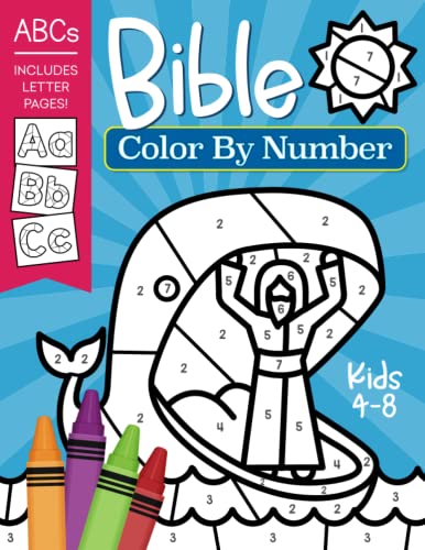 Bible Color By Number: Easy Christian Coloring