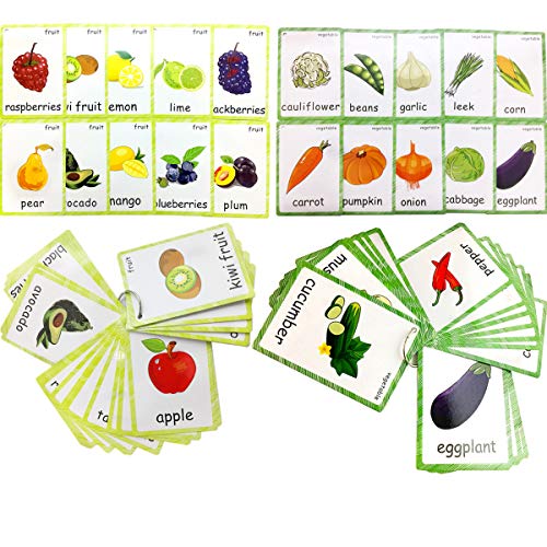 Set of Fruit and Vegetable Flash Cards