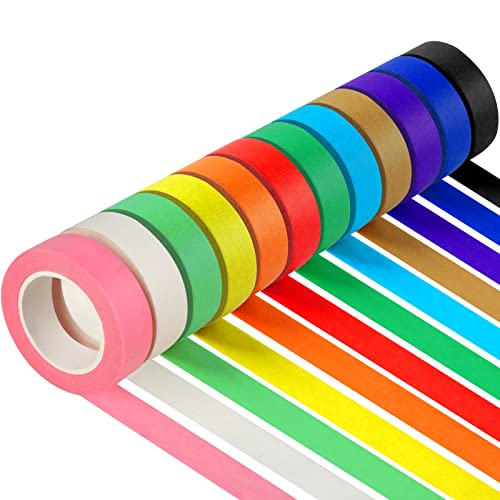 Guirnd 12PCS Colored Masking Tape, Kids Art