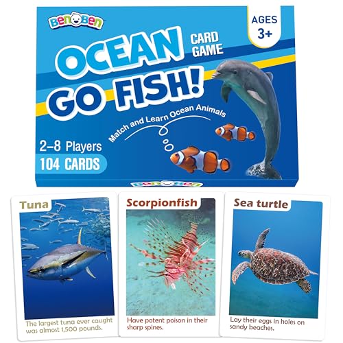 BenBen Go Fish Card Game for Kids,