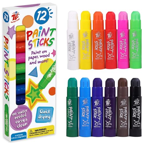TBC The Best Crafts Paint Sticks,12 Classic