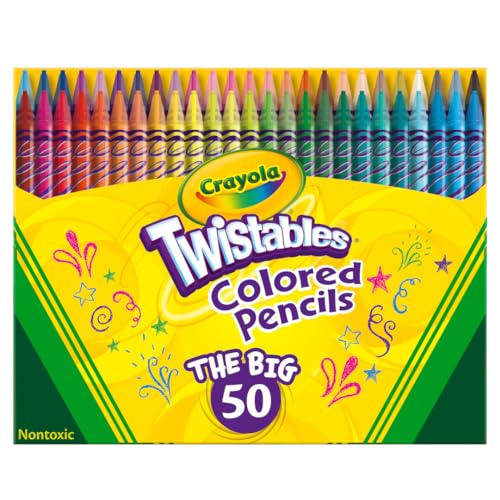 Crayola Twistables Colored Pencil Set (50ct), No