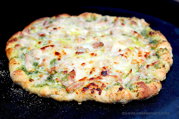 Pesto Chicken Homemade Pizza Recipe