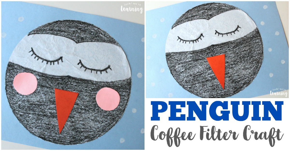 Easy Coffee Filter Penguin Craft for Kids to Make
