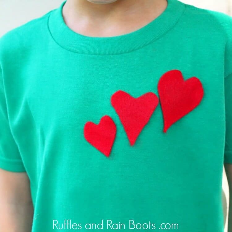 Heart T-Shirt Grinch Craft for Kids