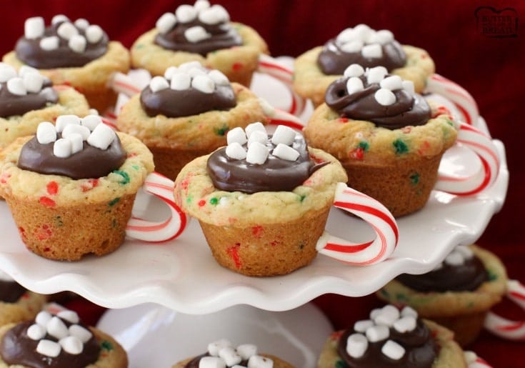 Hot Chocolate Christmas Cookie Cups