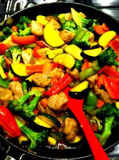 Teriyaki Pork Stir Fry with Zucchini