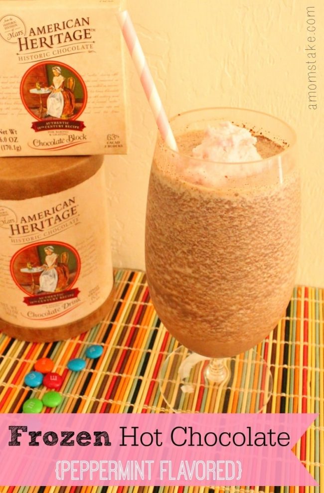 Peppermint Flavored Frozen Hot Chocolate