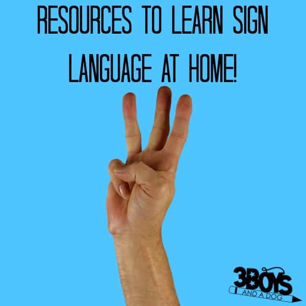 Learn Sign Language at Home - 3 Boys and a Dog