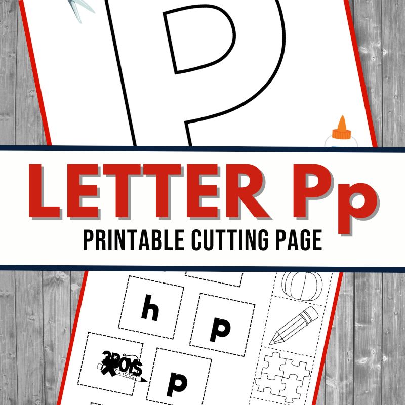 Letter P Preschool Cutting Pages
