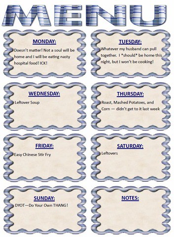 Menu Plan Monday: Free Printable!