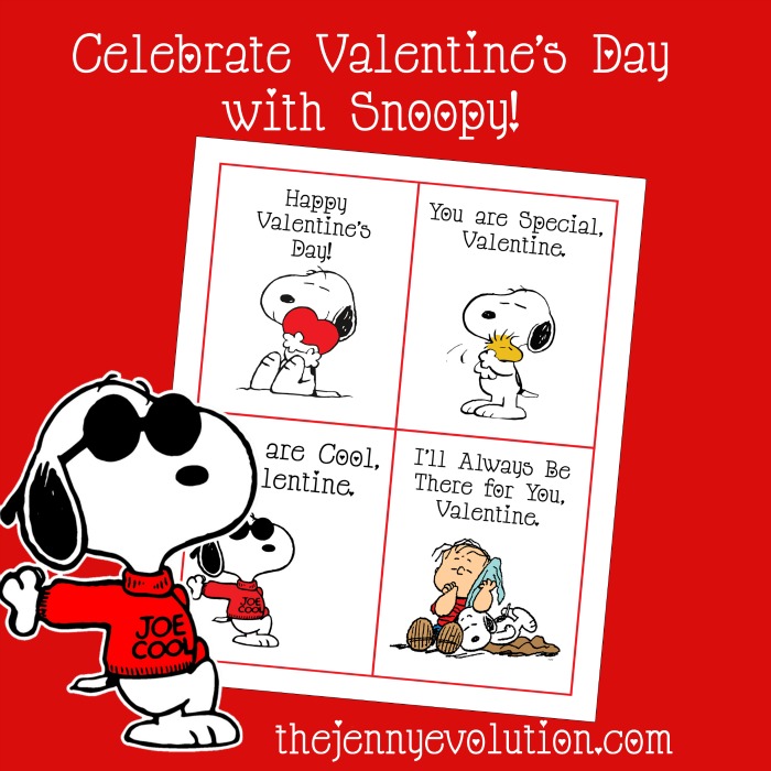 Peanuts Valentine FREE Printable Cards Featuring Snoopy