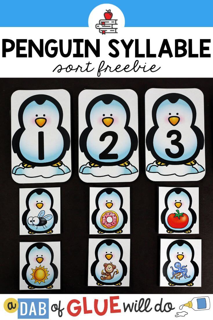 Penguin Syllable Sort Printable