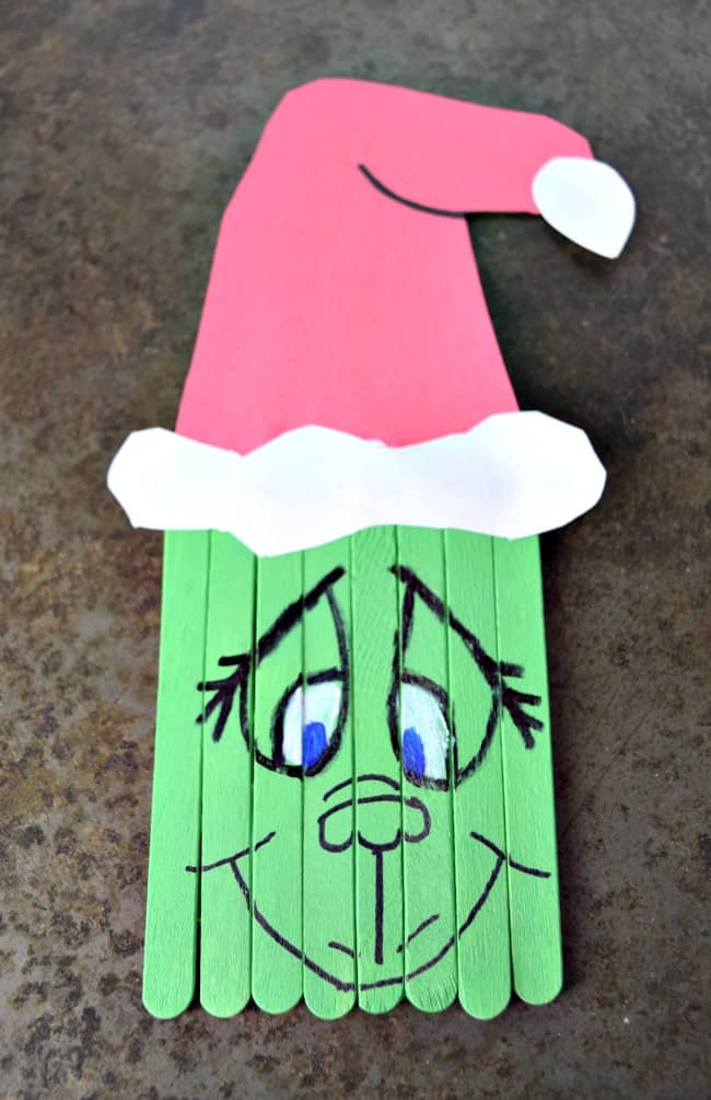 Popsicle Stick Grinch Craft