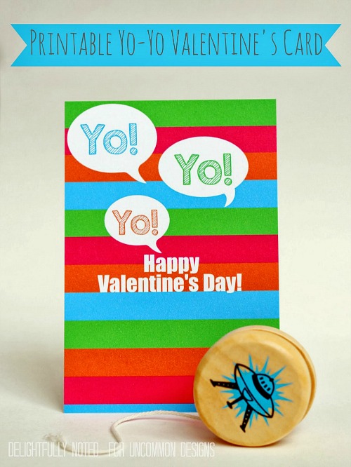 Printable Yo-Yo Valentine&rsquo;s Card - Uncommon Designs