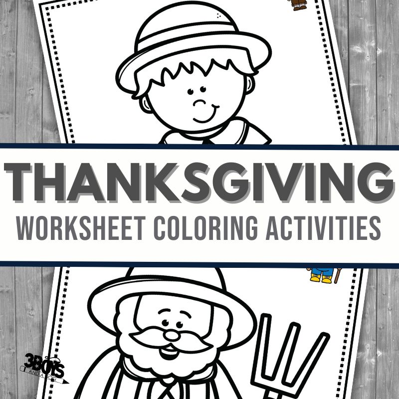 Thanksgiving Coloring Activities for Preschool