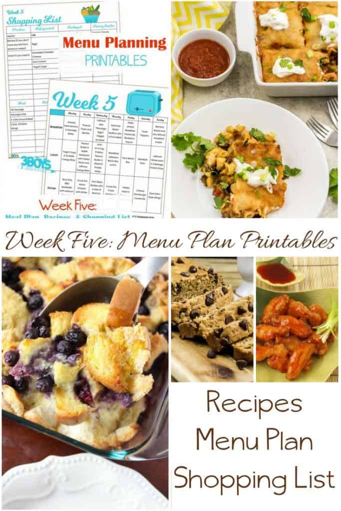 Week Five_ Menu Plan Printables