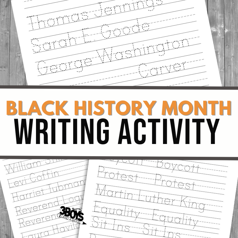 Kindergarten Handwriting Worksheets for Black History Month