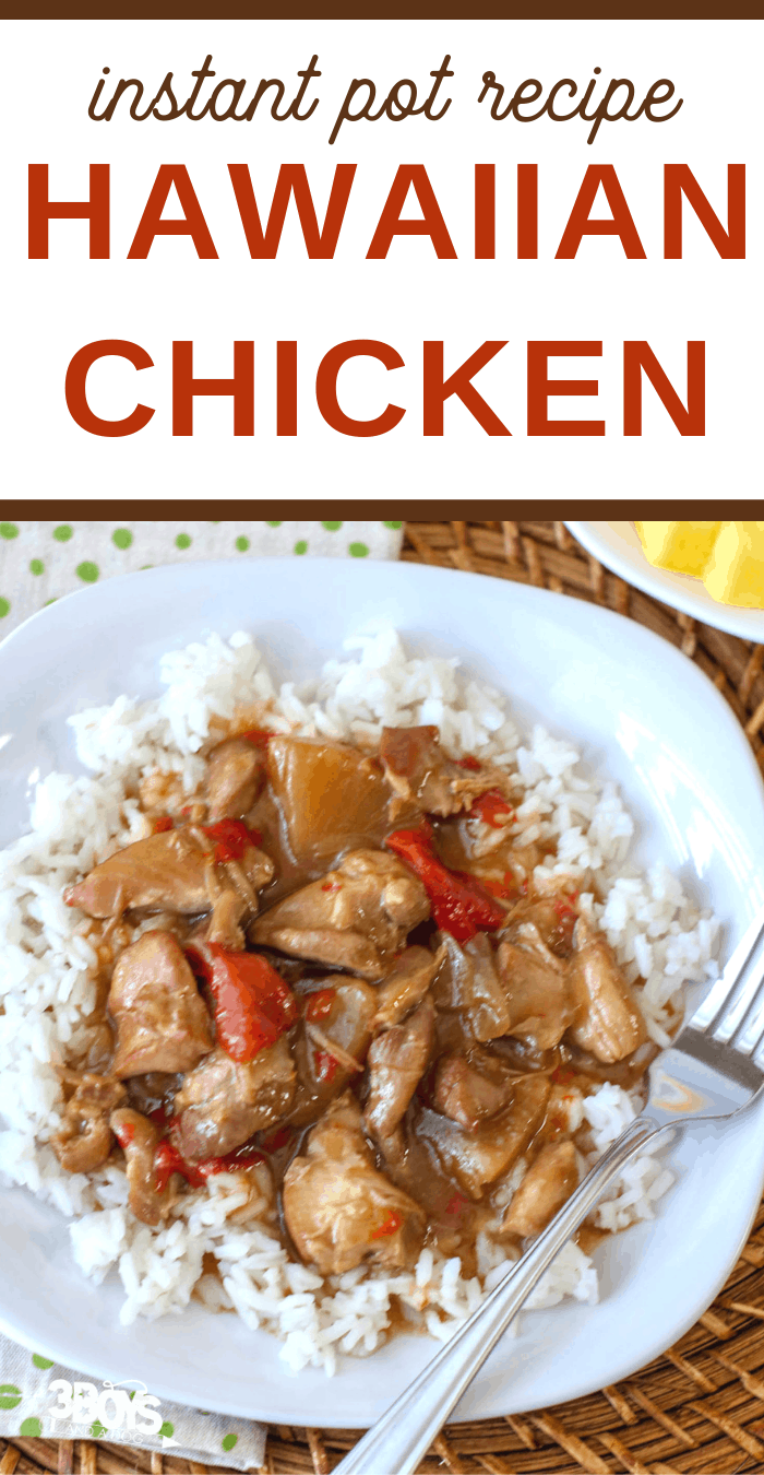 Luau Chicken over rice in the Instant Pot