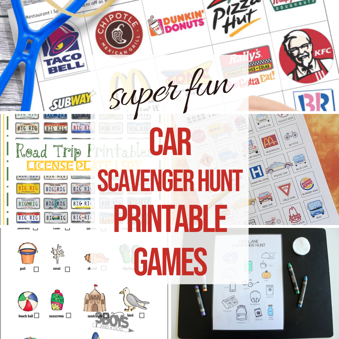 Car Scavenger Hunt Printable Games