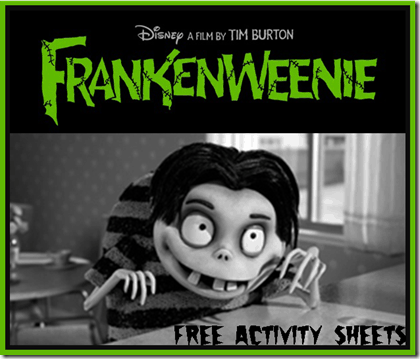 FREE: Frankenweenie Family Activity Sheets