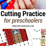 Cutting Practice for Preschoolers to improve fine motor and scissor skills