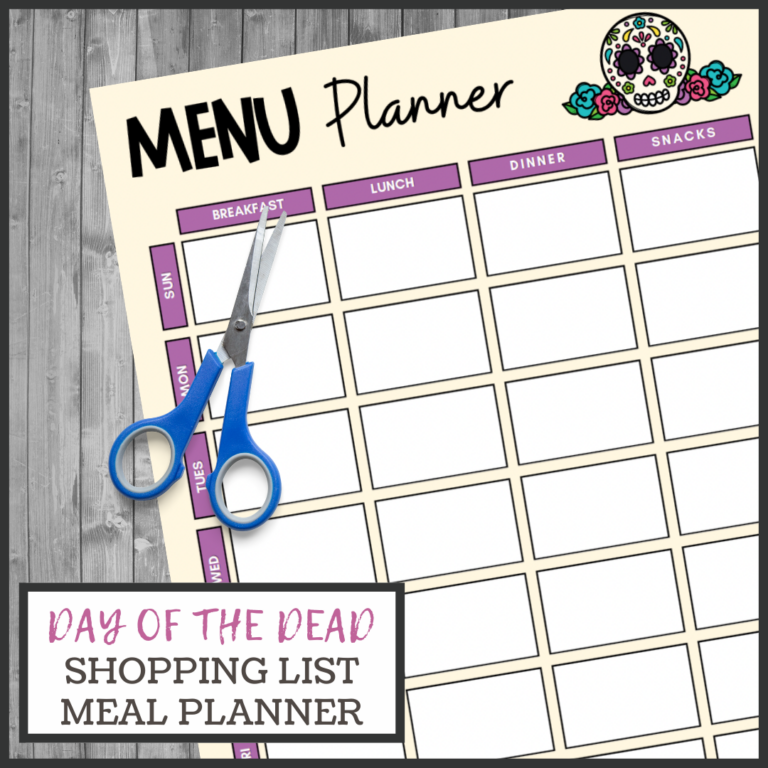 Day of the Dead Menu and Shopping List