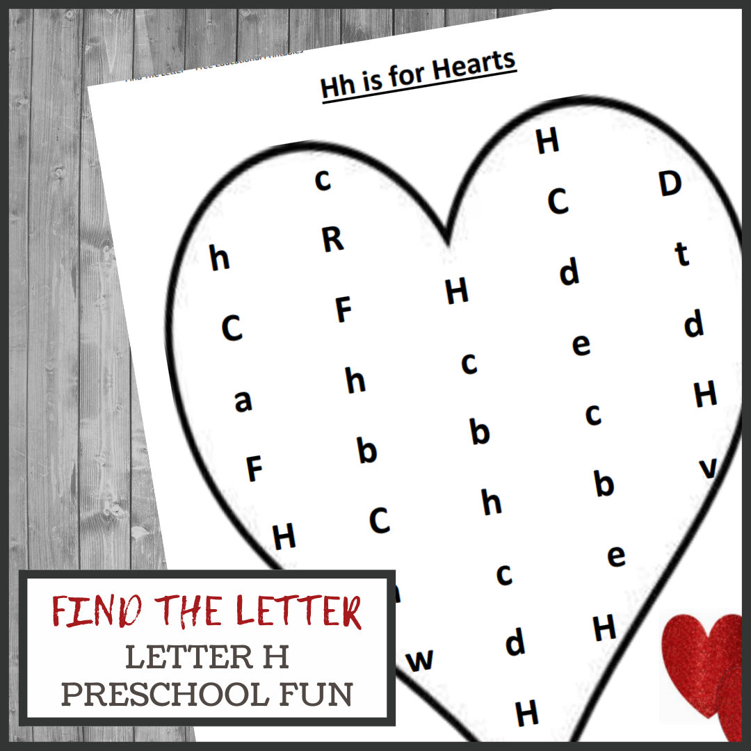 Find the Letter: H is for Hearts