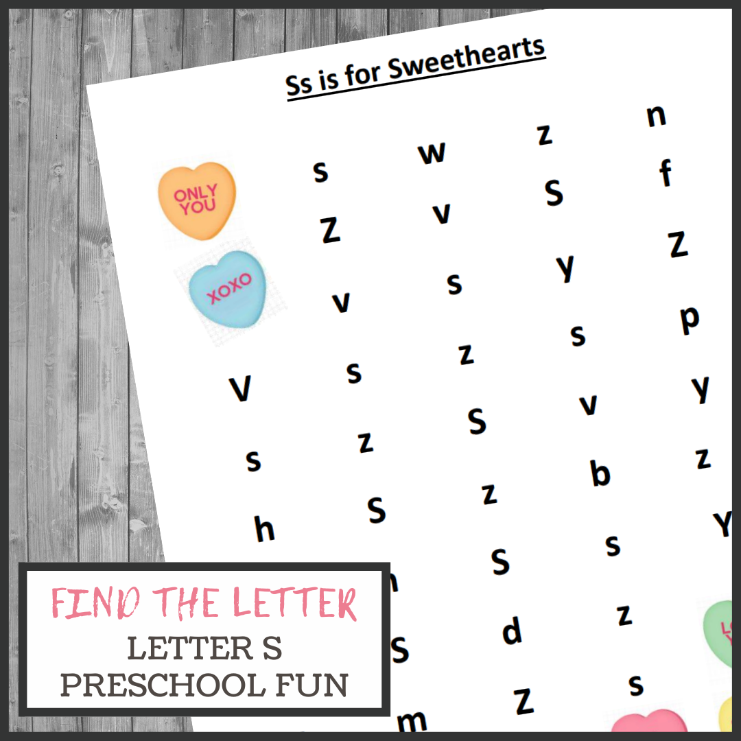 Find the Letter: S is for Sweethearts