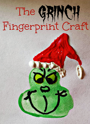 Grinch Fingerprint Craft For Kids