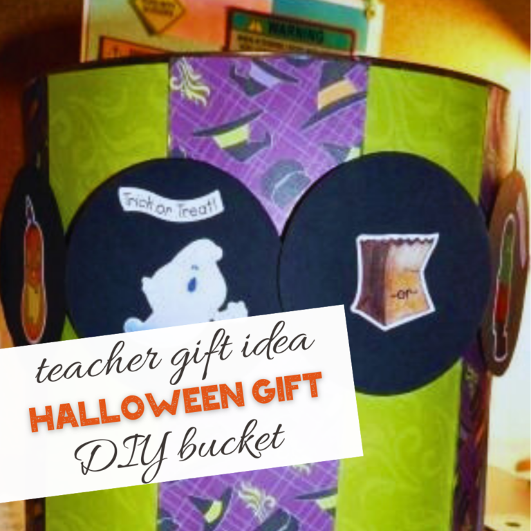 DIY Halloween Teacher Gift: A Bucket of Goodies