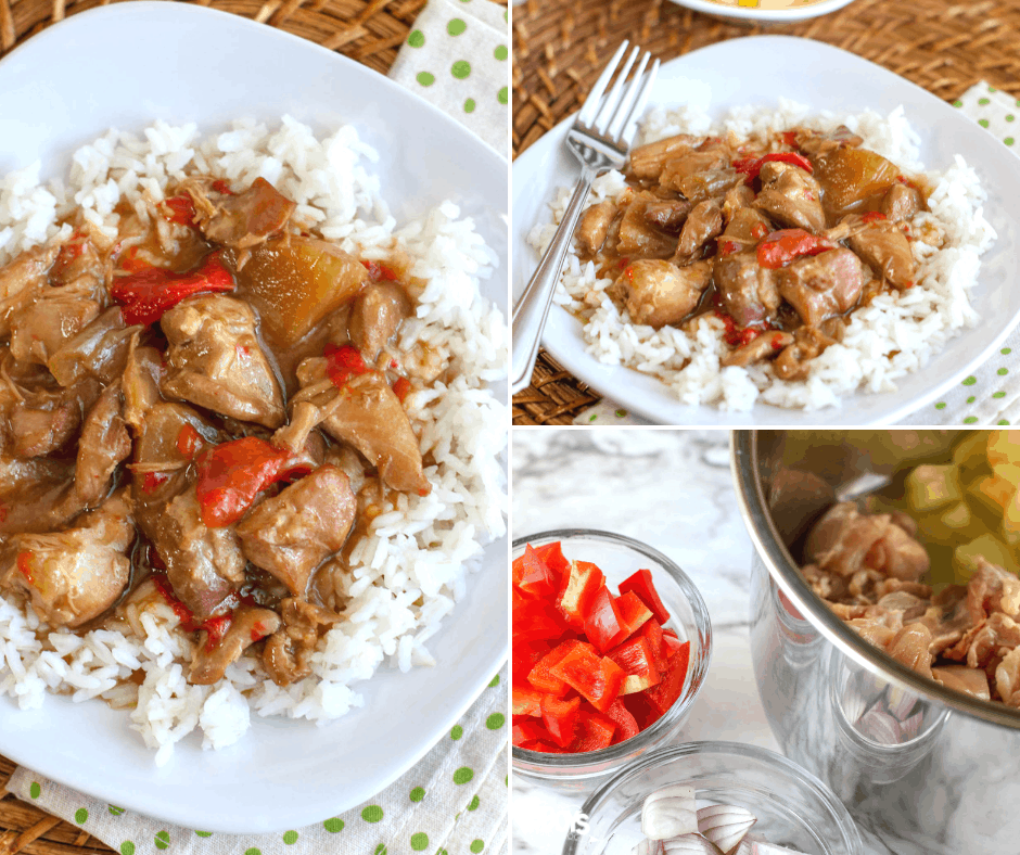 boneless chicken thighs with pineapple over rice