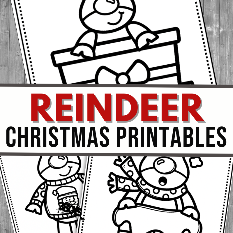 Reindeer Coloring Activities for Preschool