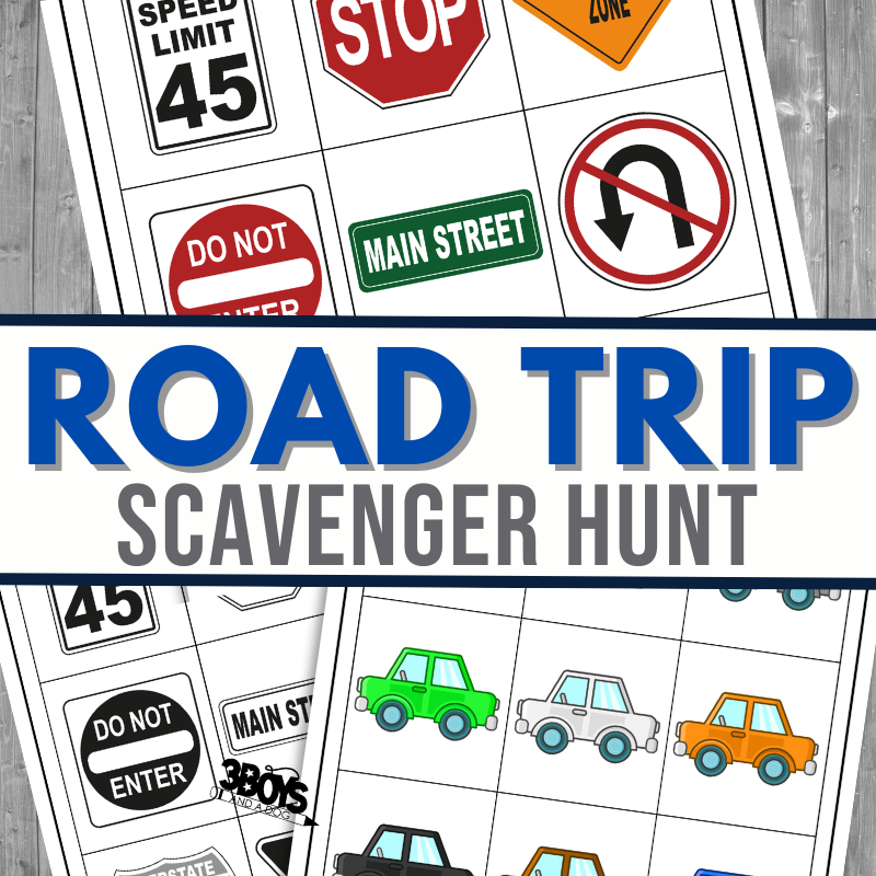 Road Trip Scavenger Hunt Worksheets feature a playful mix of road signs—speed limit, stop, no U-turn—and vibrant car images. Perfectly crafted for a fun travel activity, this engaging sheet turns any journey into an exciting adventure for everyone involved.
