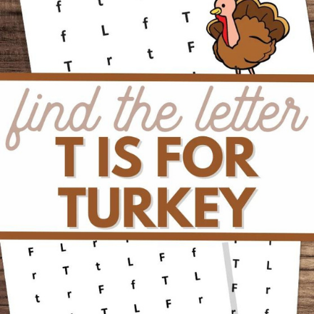 Farm Animals Find the Letter T is for Turkey