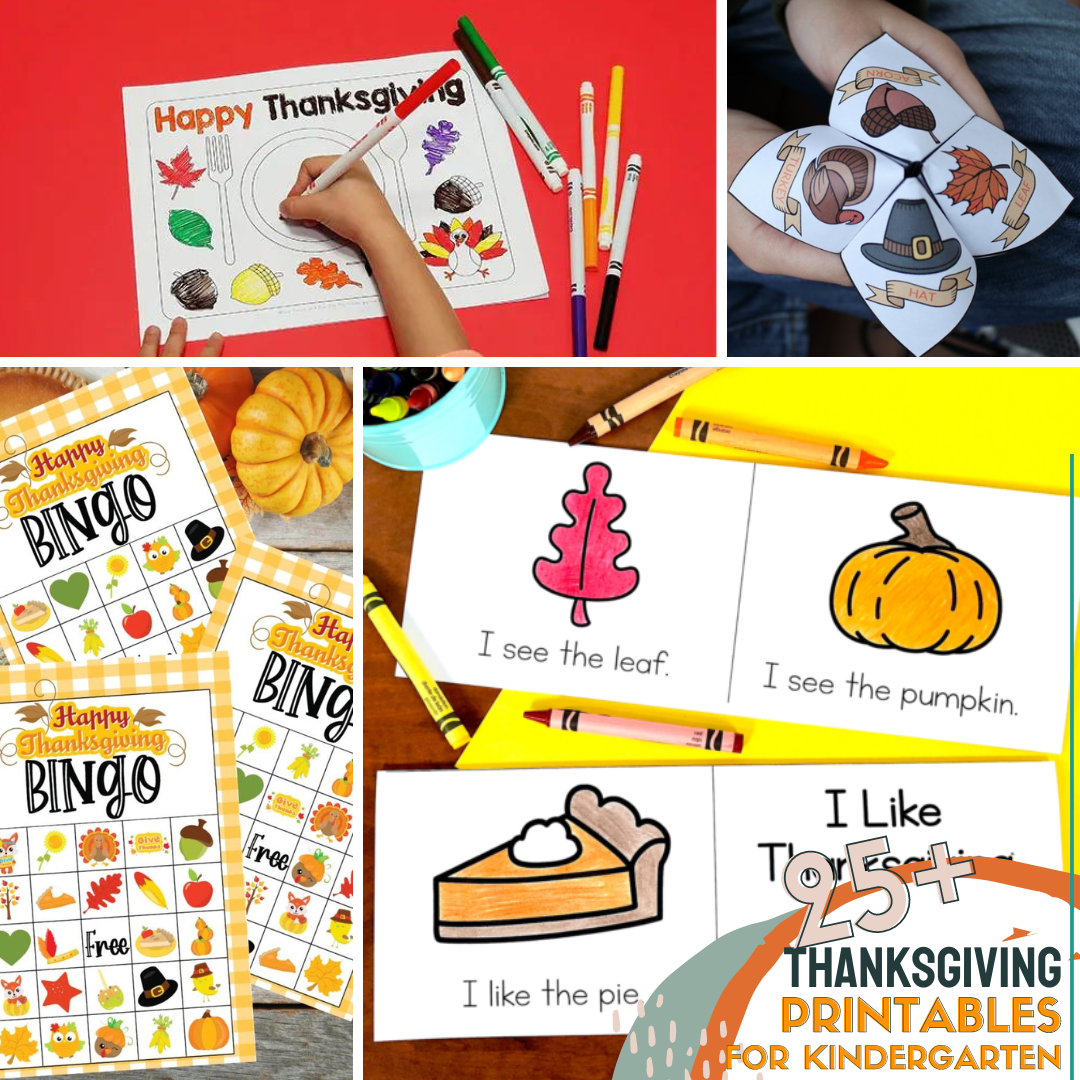 Thanksgiving Printables for Kindergarten